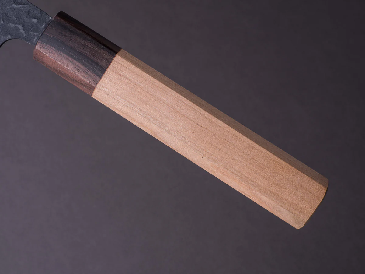 Hitohira - Futana - Super Blue - Kurouchi Tsuchime - 165mm Nakiri - Cherry Handle - Image 5
