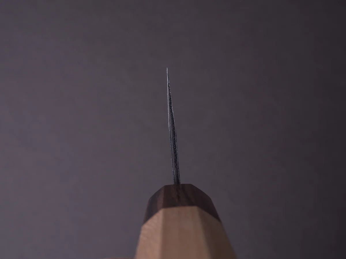 Hitohira - Futana - Super Blue - Kurouchi Tsuchime - 165mm Nakiri - Cherry Handle - Image 9