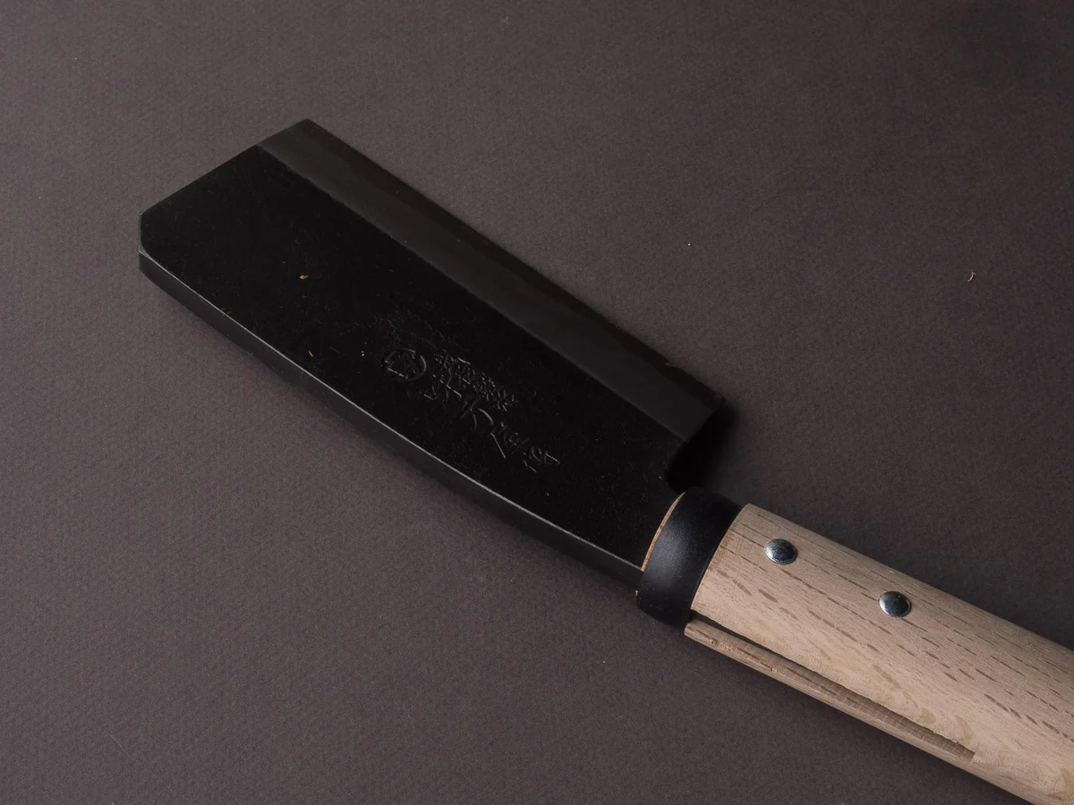 Ajikataya - Azuma Hatchet - Kurouchi - 135mm - Oak Handle - Double Bevel - Image 4