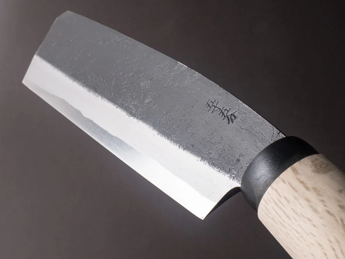 Ajikataya - Jigata Hatchet - Kurouchi - 165mm - Oak Wood Handle - Double Bevel - Image 12