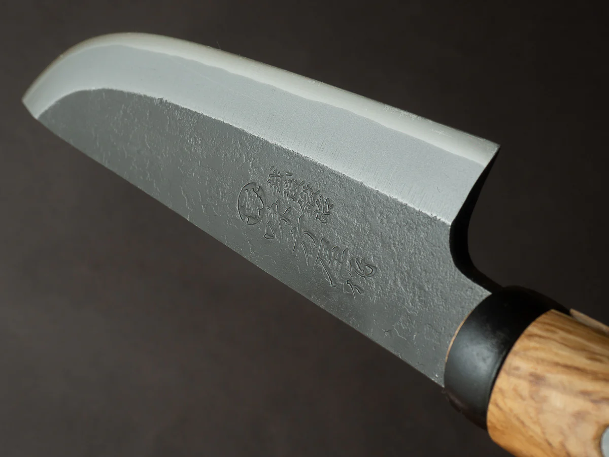 Ajikataya - Kengata Single Bevel Hatchet - White #2 - Kurouchi - 180mm - Oak Handle - Image 13