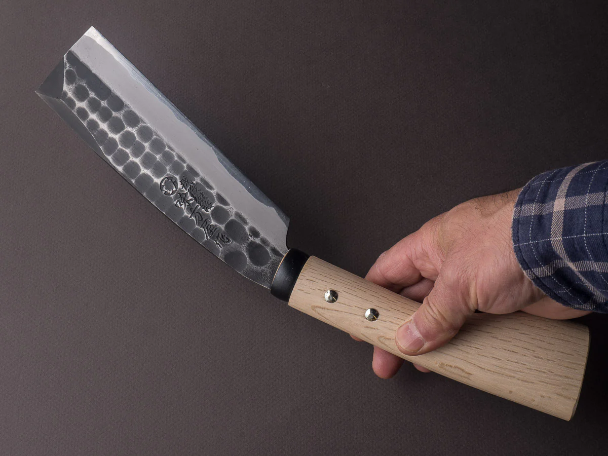 Ajikataya - Old Style Hatchet - Tsuchime - 150mm - Oak Wood Handle - Double Bevel - Image 5