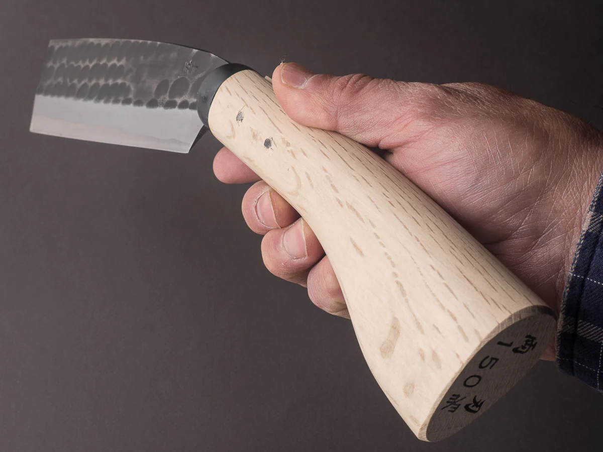 Ajikataya - Old Style Hatchet - Tsuchime - 150mm - Oak Wood Handle - Double Bevel - Image 9