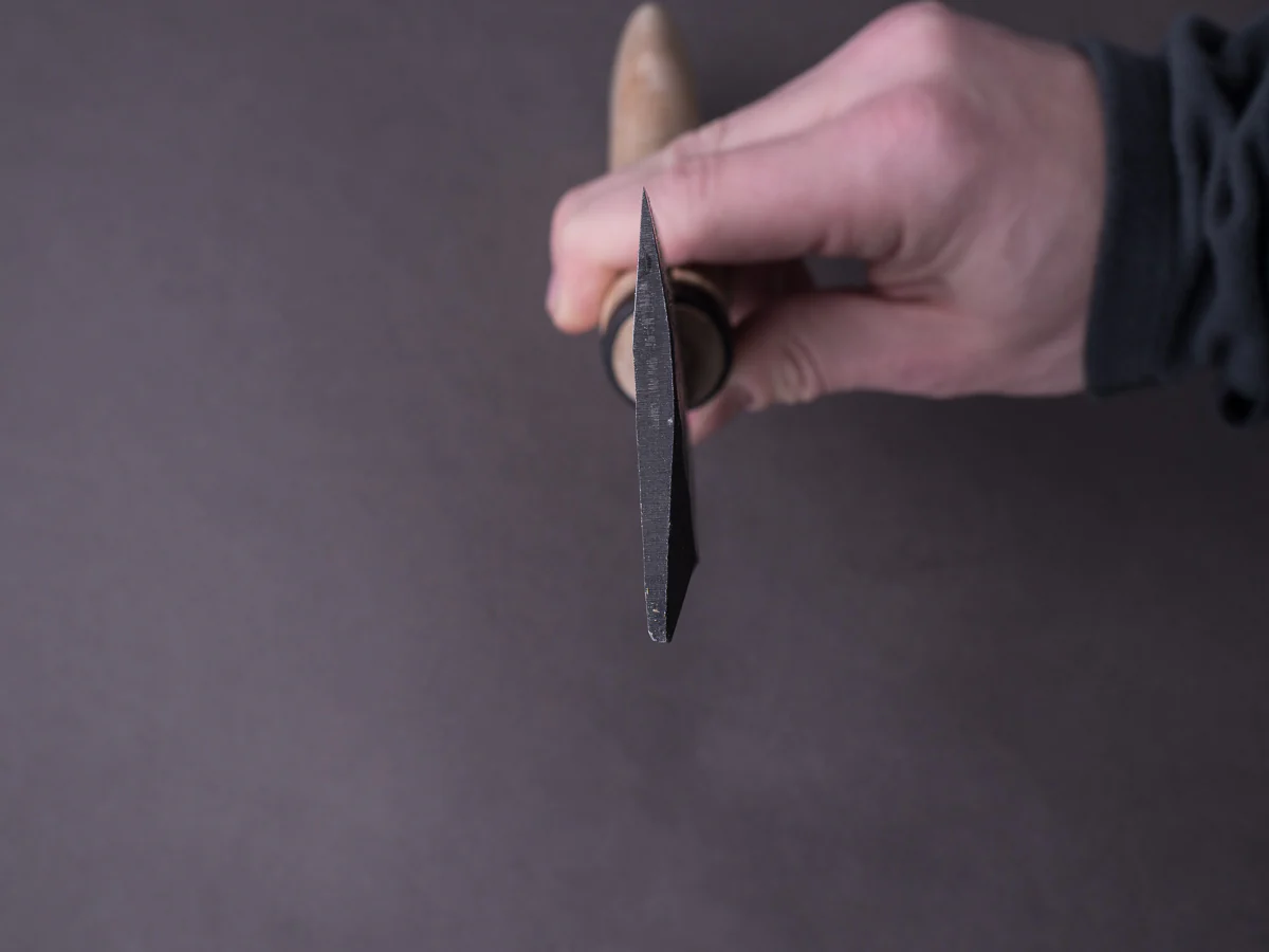 Ajikataya - Old Style Hatchet - Tsuchime - 165mm - Ho Wood Handle - Double Bevel - Image 7