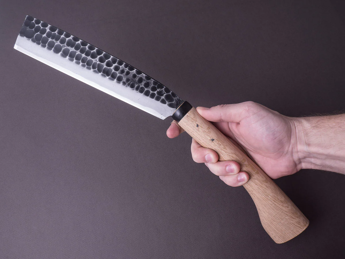 Ajikataya - Old Style Hatchet - Tsuchime - 210mm - Ho Wood Handle - Double Bevel - Image 7