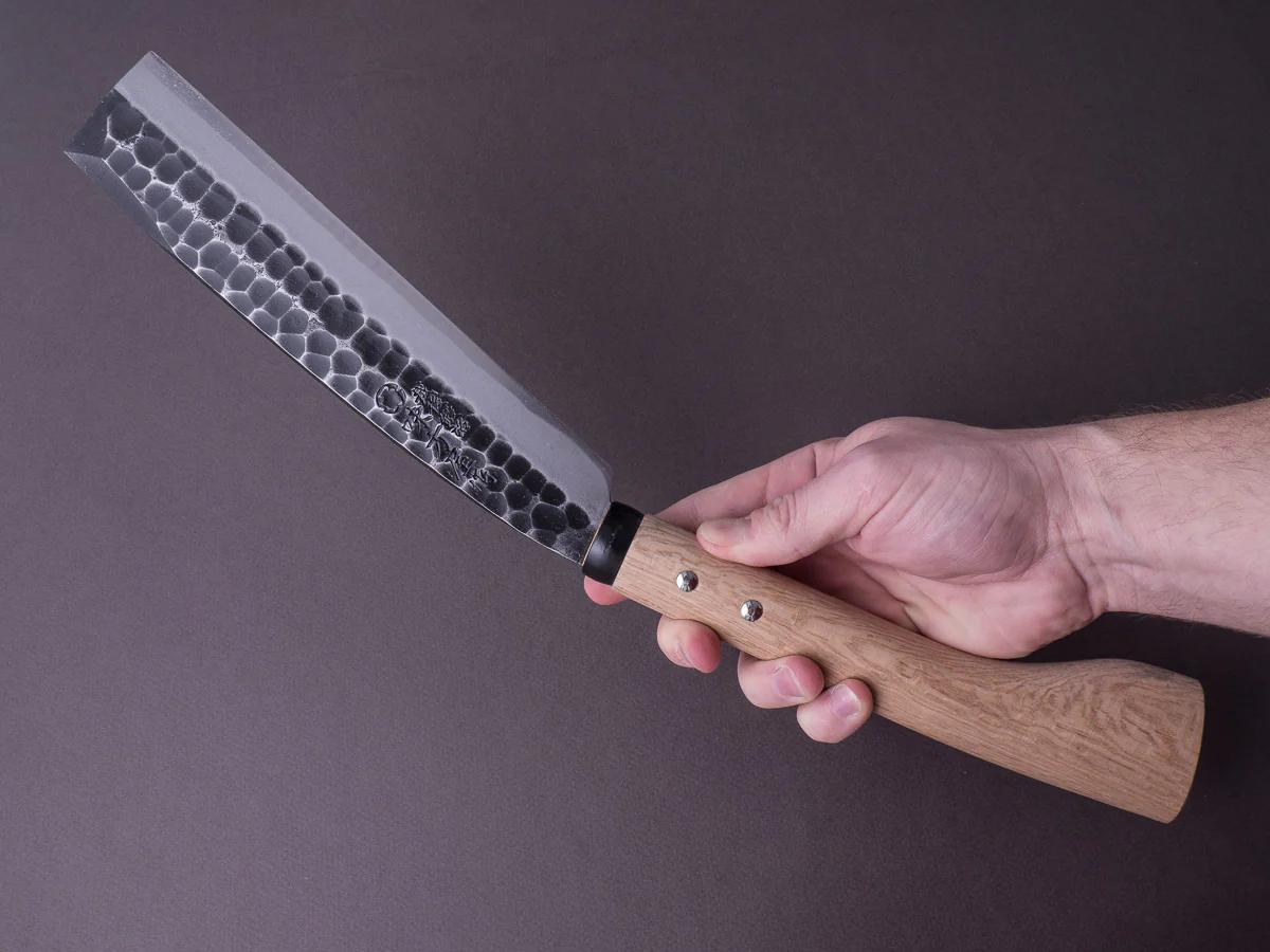 Ajikataya - Old Style Hatchet - Tsuchime - 210mm - Ho Wood Handle - Double Bevel - Image 8