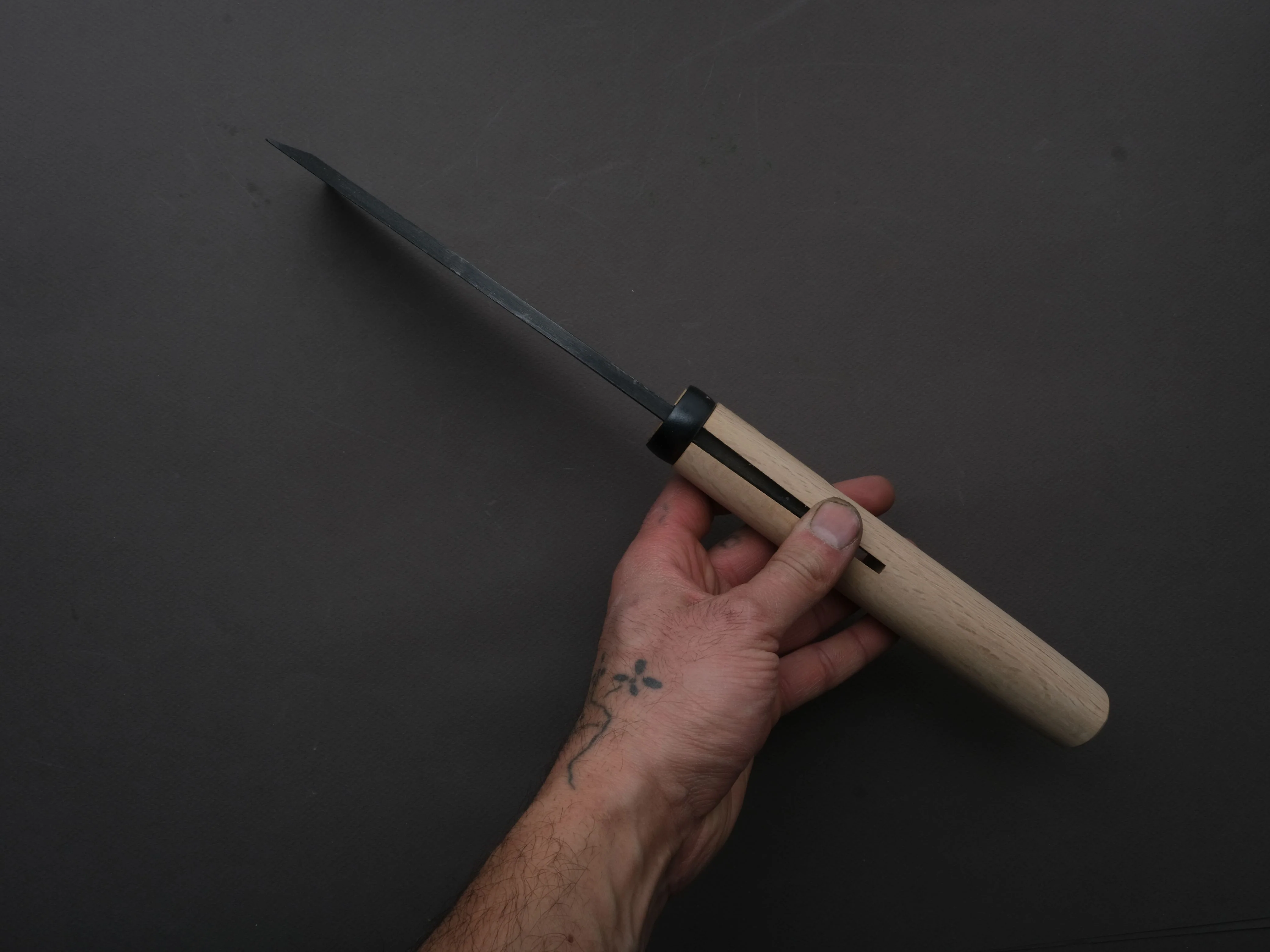 Ajikataya - Single Bevel - 165mm Old Style Hatchet - Ho Wood Handle - Image 5