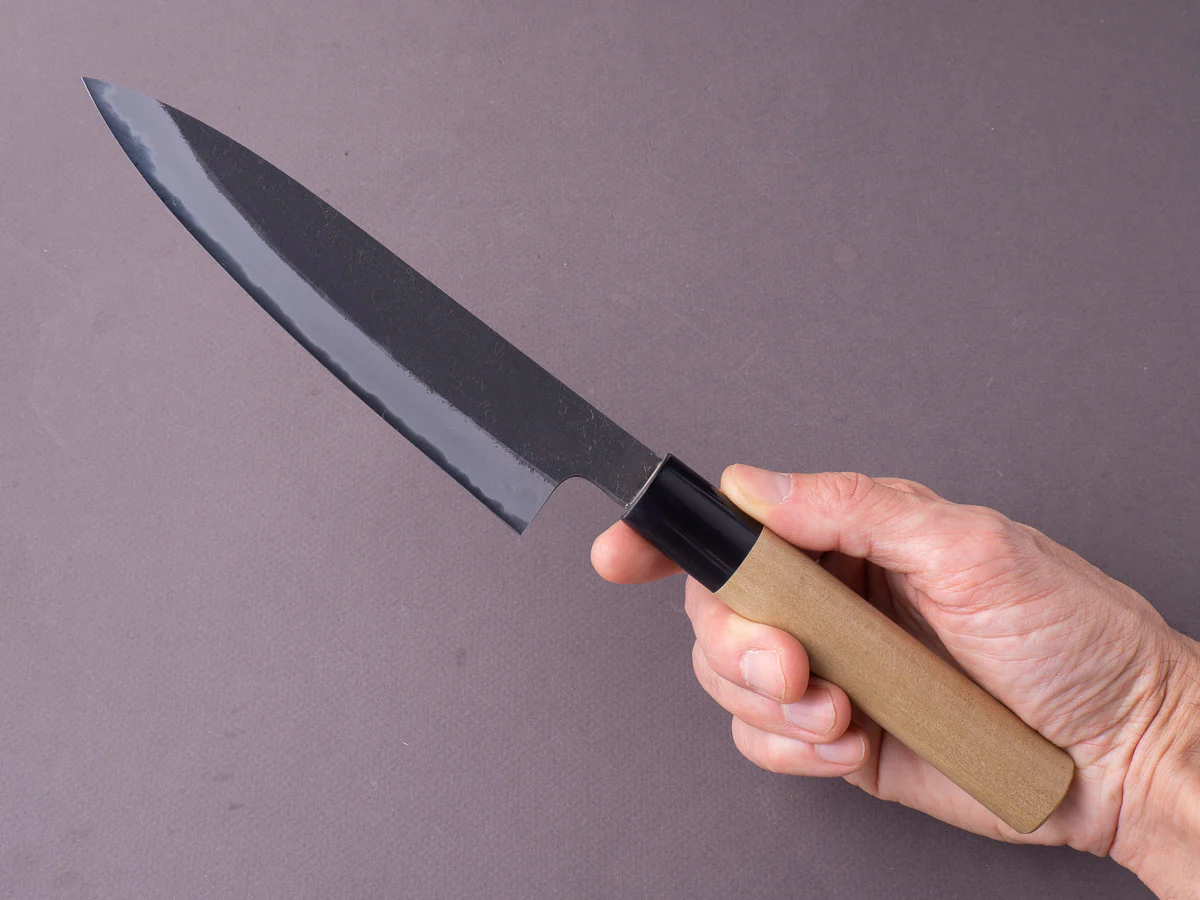 Ajikataya - White #2 Nashiji - 150mm Petty - Ho Wood Handle - Image 6