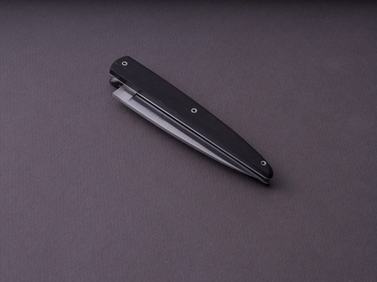 Arbalète - Lisse - 95mm Folding Knife - Spring System - Ebony Handle - Image 3