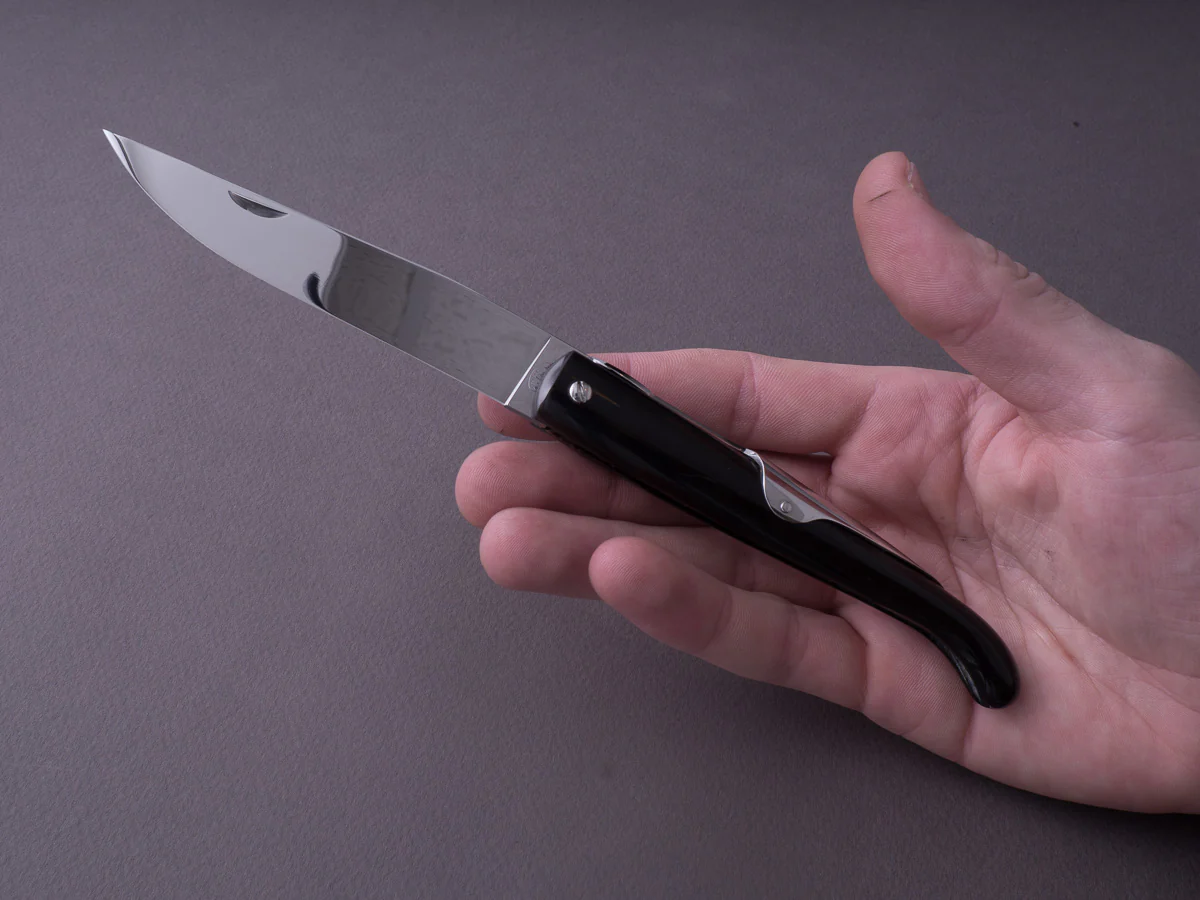 Mongin Bieslois - 120 mm Folding Knife - Polished Buffalo Horn Handle - Image 5