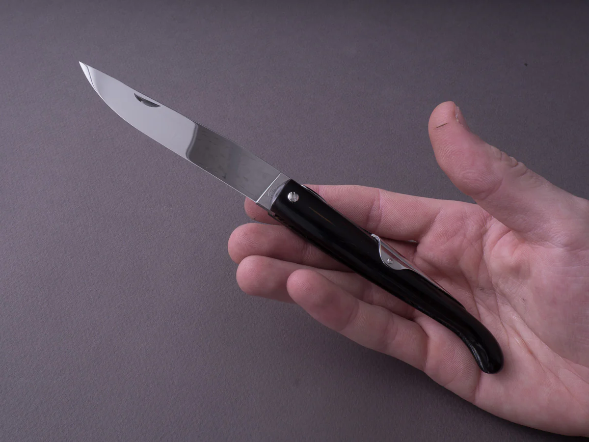 Mongin Bieslois - 120 mm Folding Knife - Polished Buffalo Horn Handle - Image 6