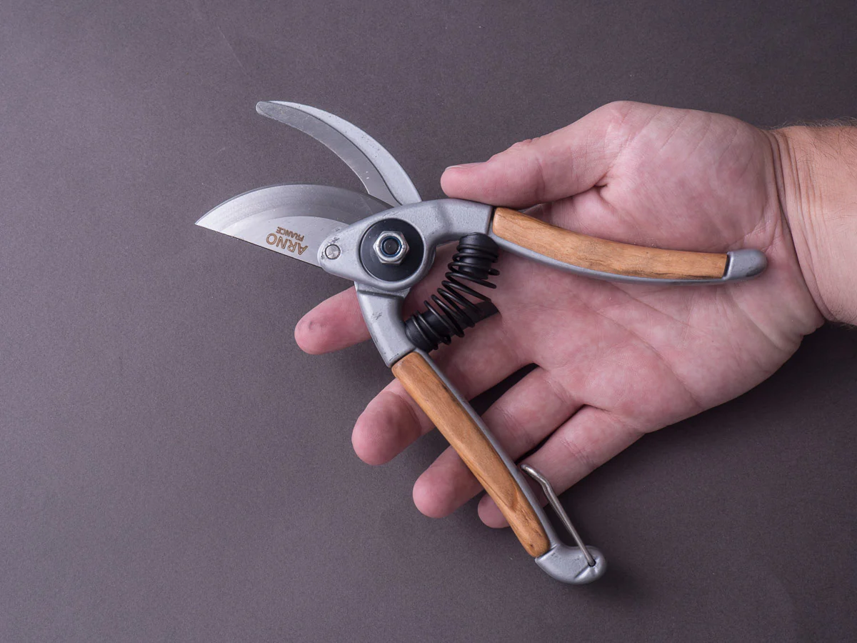 Arno - Secateur (Shears) - Olive Wood Handle - 20cm - Image 5