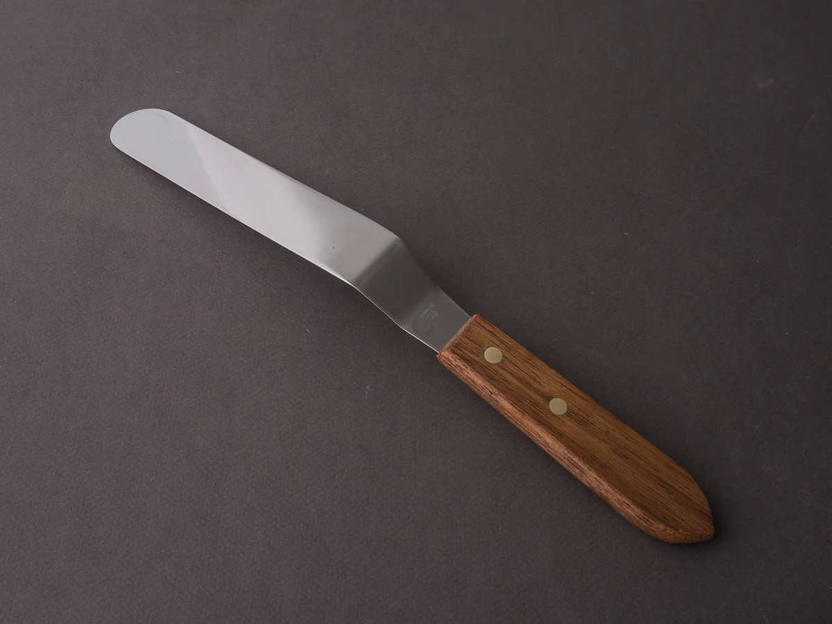 Ateco - Pastry Spatula - 8" Offset - Rounded Tip - Wood Handle - Image 5