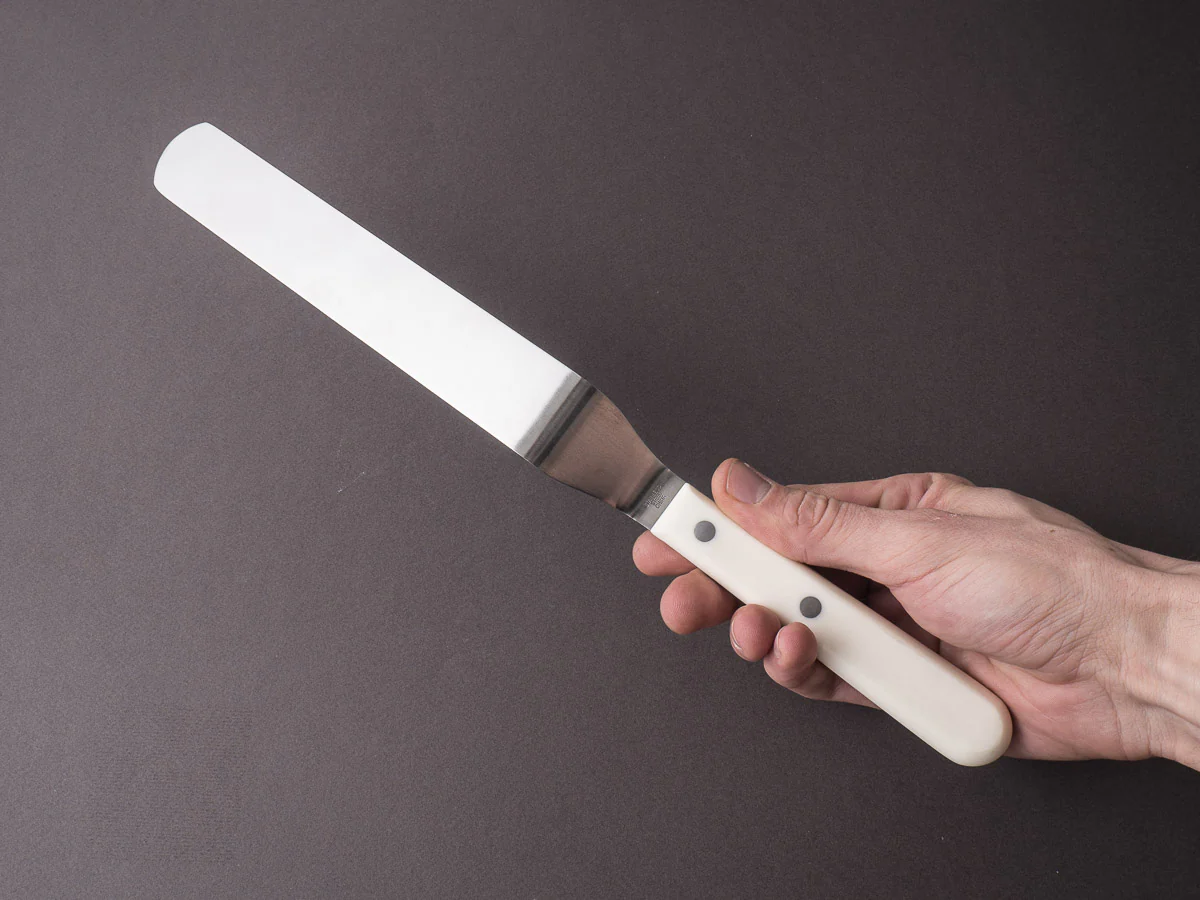 Ateco - Pastry Spatula - 9" Offset - Rounded Tip - White Handle - Image 4