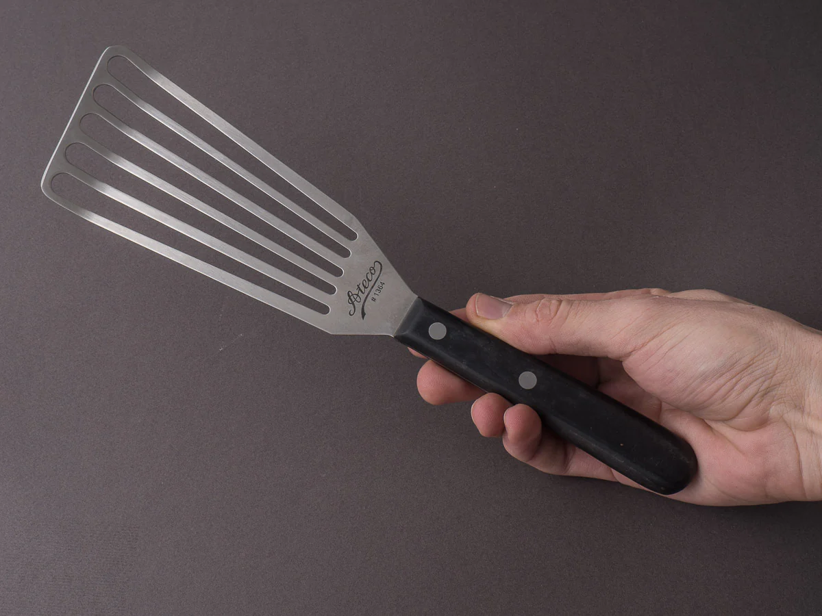 Ateco - Spatula - Slotted Fish Turner - Black Handle - Image 3