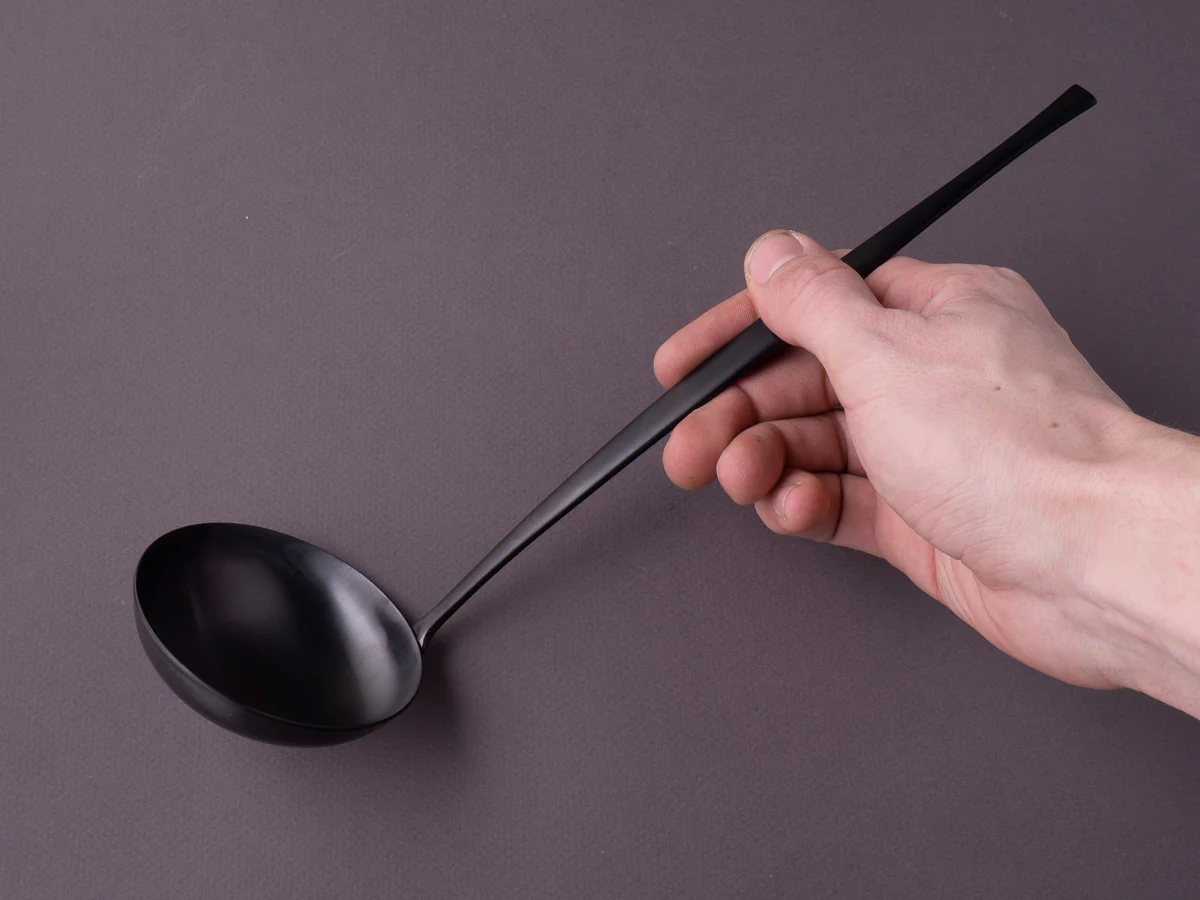 Belo Inox - Flatware - Luna Soup Ladle - Matt Black Titanium - Image 2
