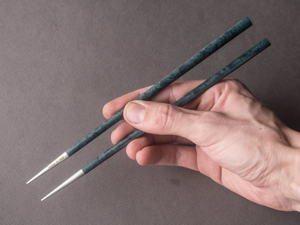 BELO INOX - NEO - Chopsticks - Brushed Steel - Green - Image 2