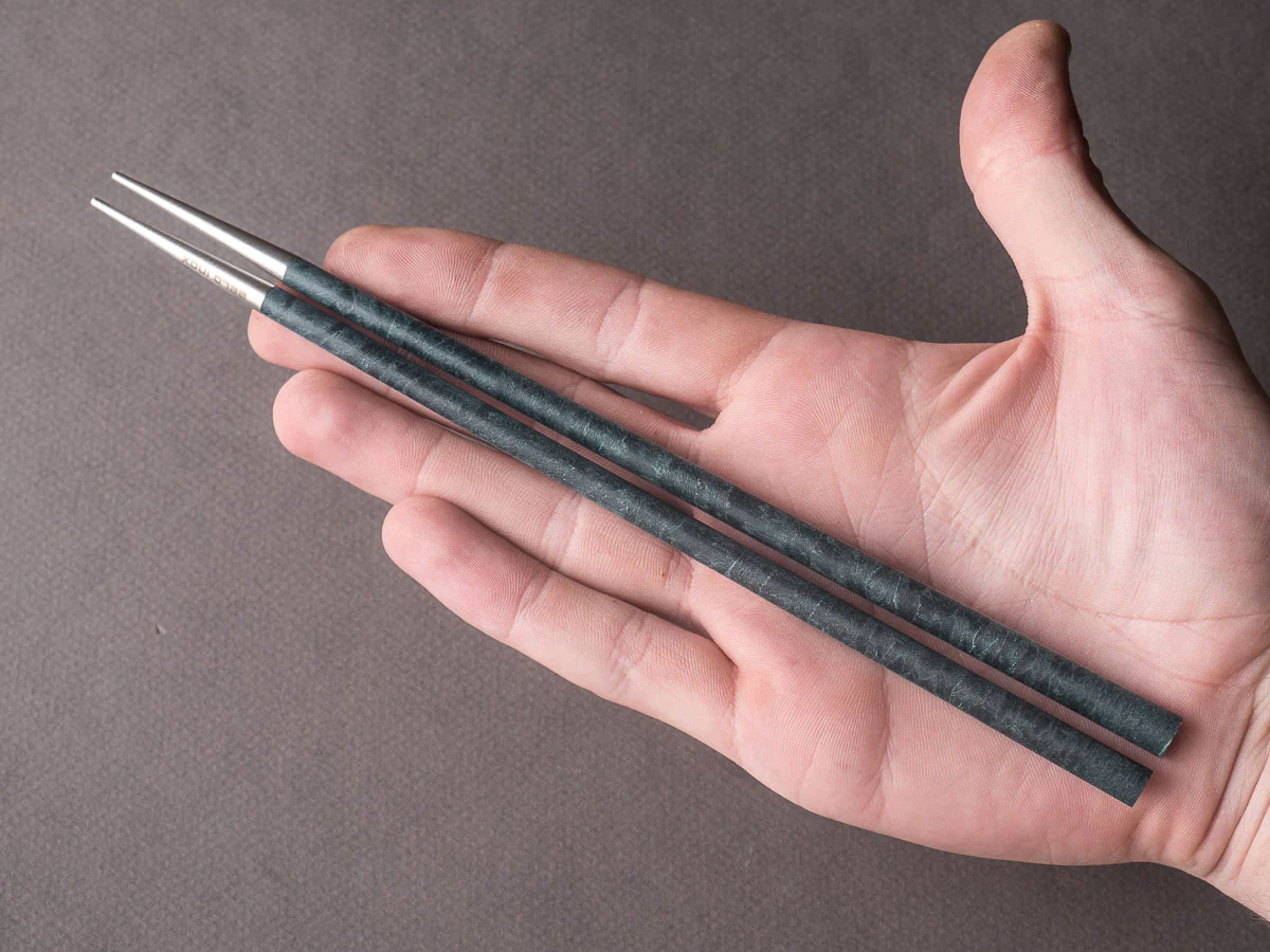 BELO INOX - NEO - Chopsticks - Brushed Steel - Green - Image 5