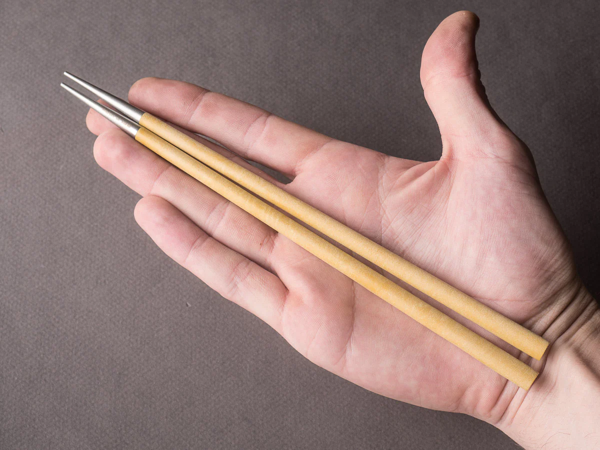 BELO INOX - NEO - Chopsticks - Brushed Steel - Mustard - Image 5