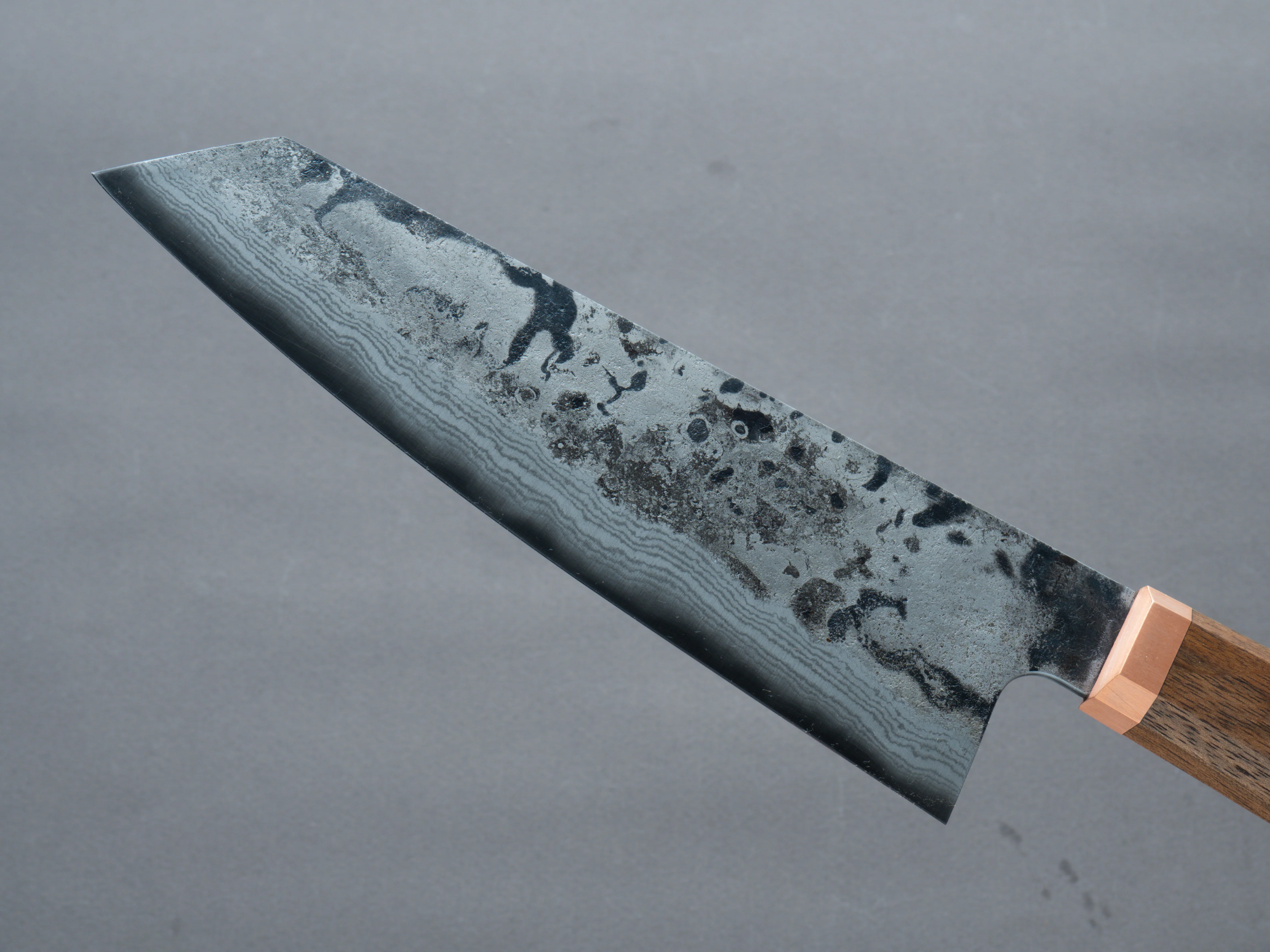 Blenheim Forge - Classic Range - Blue Super - 175mm Bunka - English Walnut Handle - Image 3