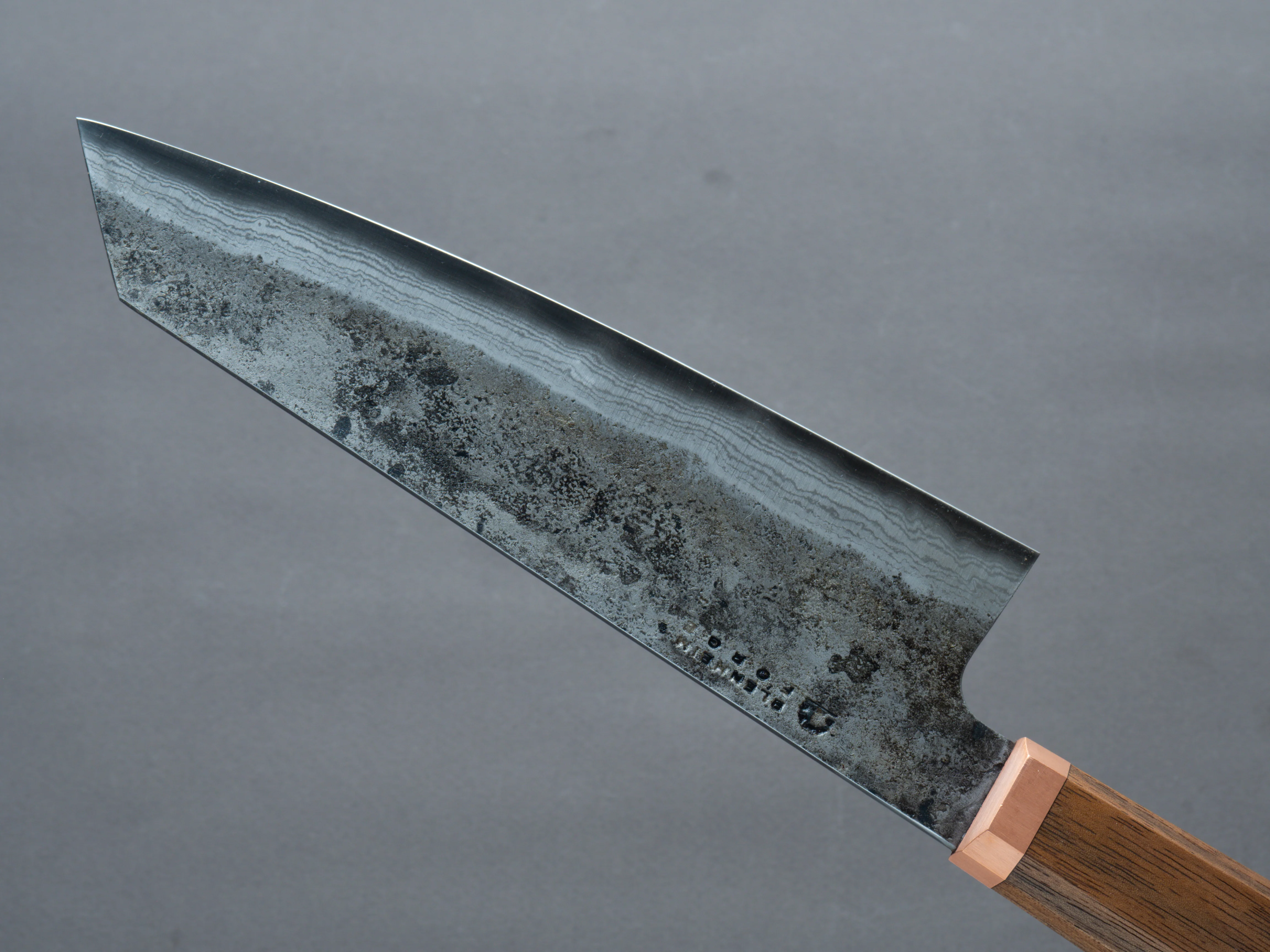 Blenheim Forge - Classic Range - Blue Super - 175mm Bunka - English Walnut Handle - Image 4