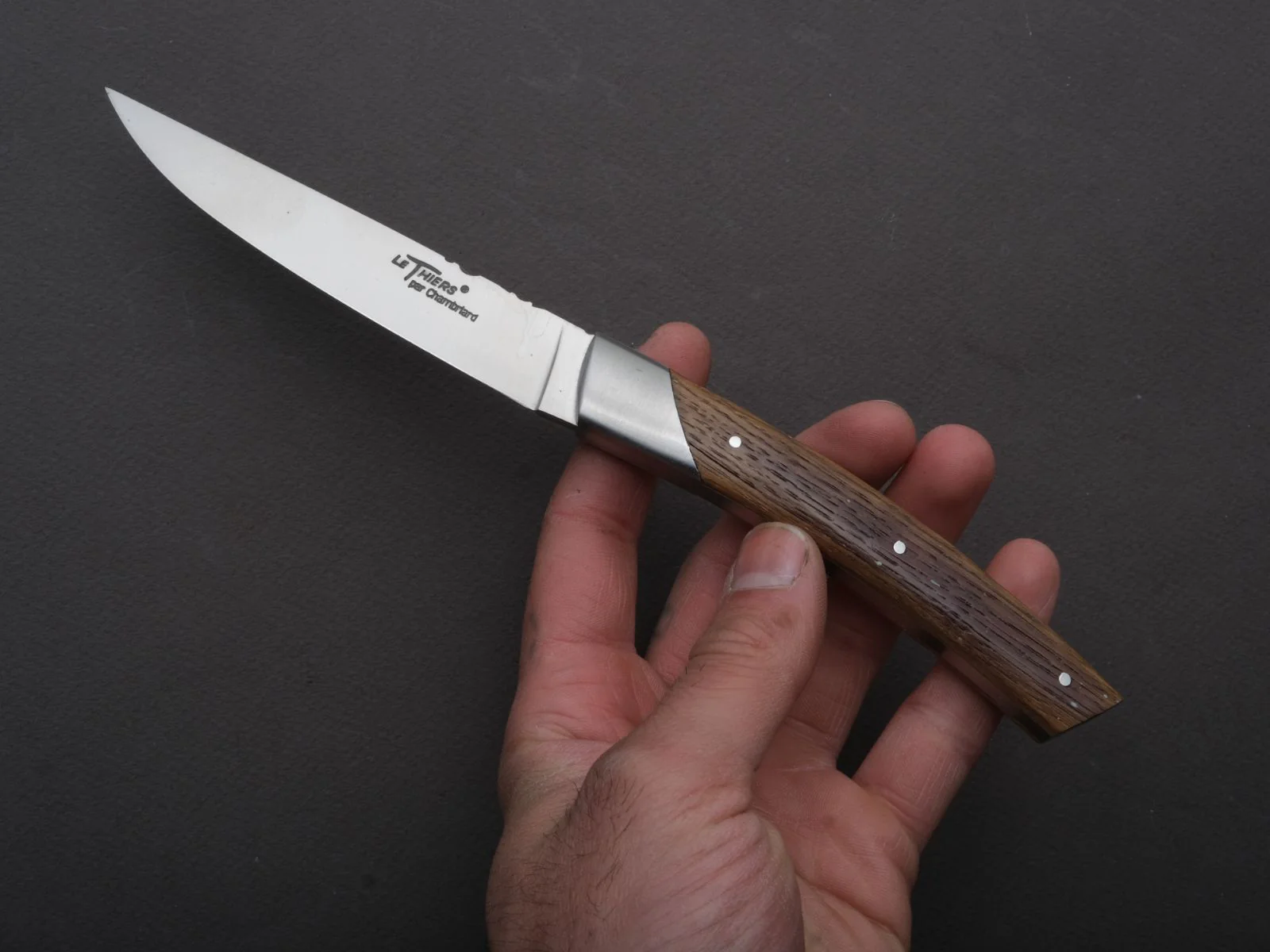 Chambriard - Steak Knives - Le Thiers - Wine Barrel Oak Wood Handle - Set of 6 - Image 2