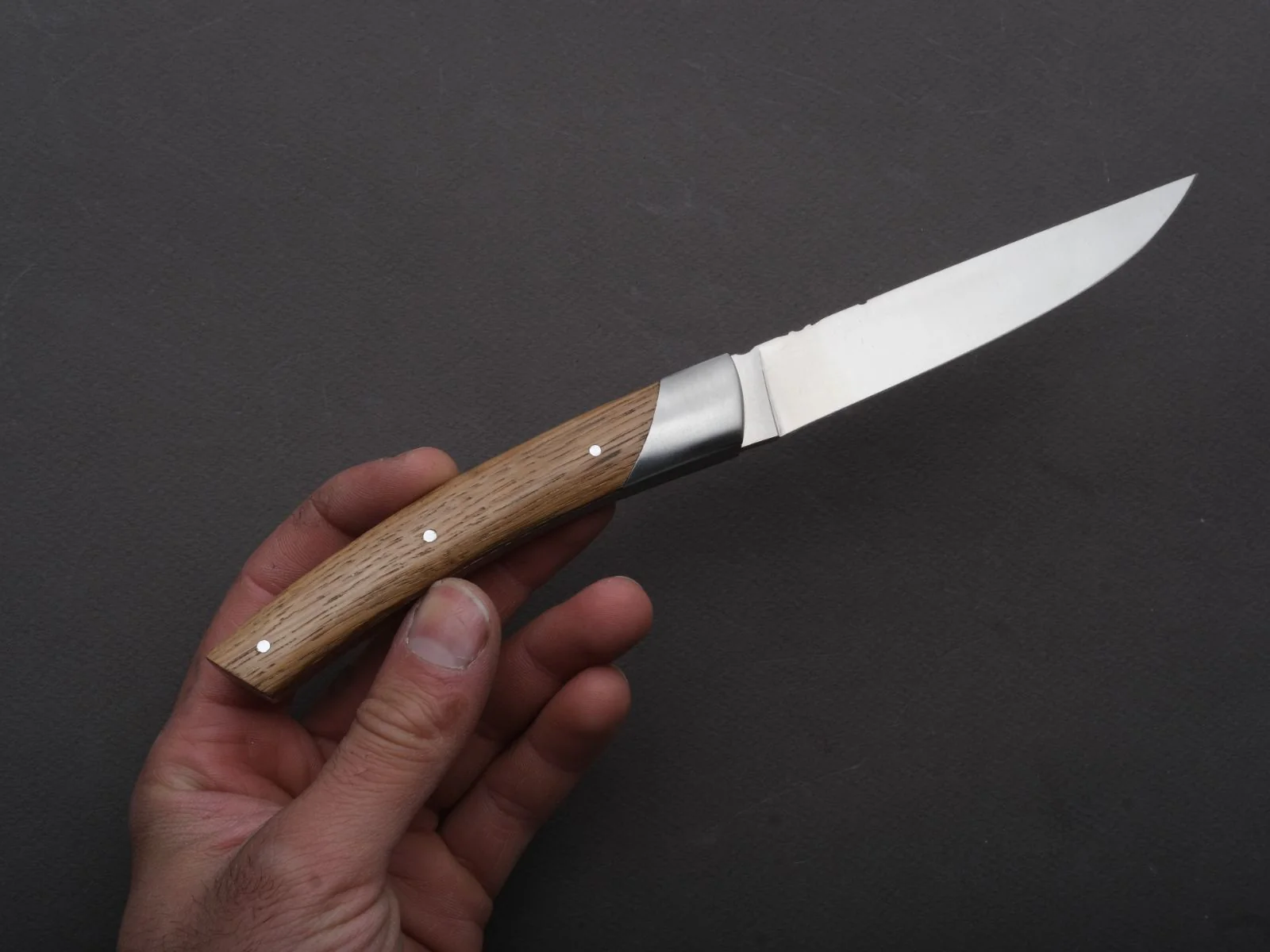 Chambriard - Steak Knives - Le Thiers - Wine Barrel Oak Wood Handle - Set of 6 - Image 3
