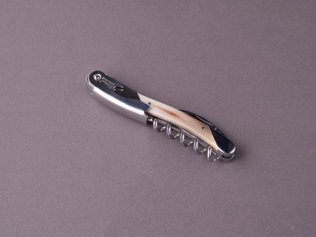 Chateau Laguiole - Grand Cru - Sommelier / Wine Key - Brushed Stainless - Blonde Horn - Image 4