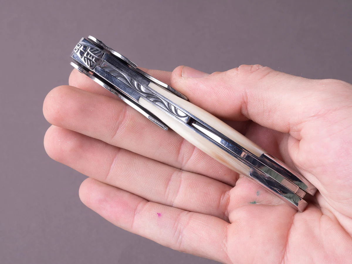 Chateau Laguiole - Grand Cru - Sommelier / Wine Key - Brushed Stainless - Blonde Horn - Image 8