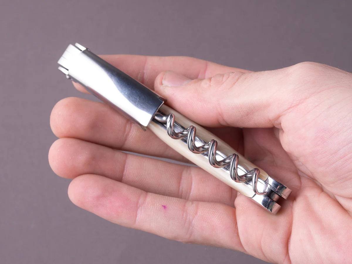 Chateau Laguiole - Grand Cru - Sommelier / Wine Key - Brushed Stainless - Blonde Horn - Image 9
