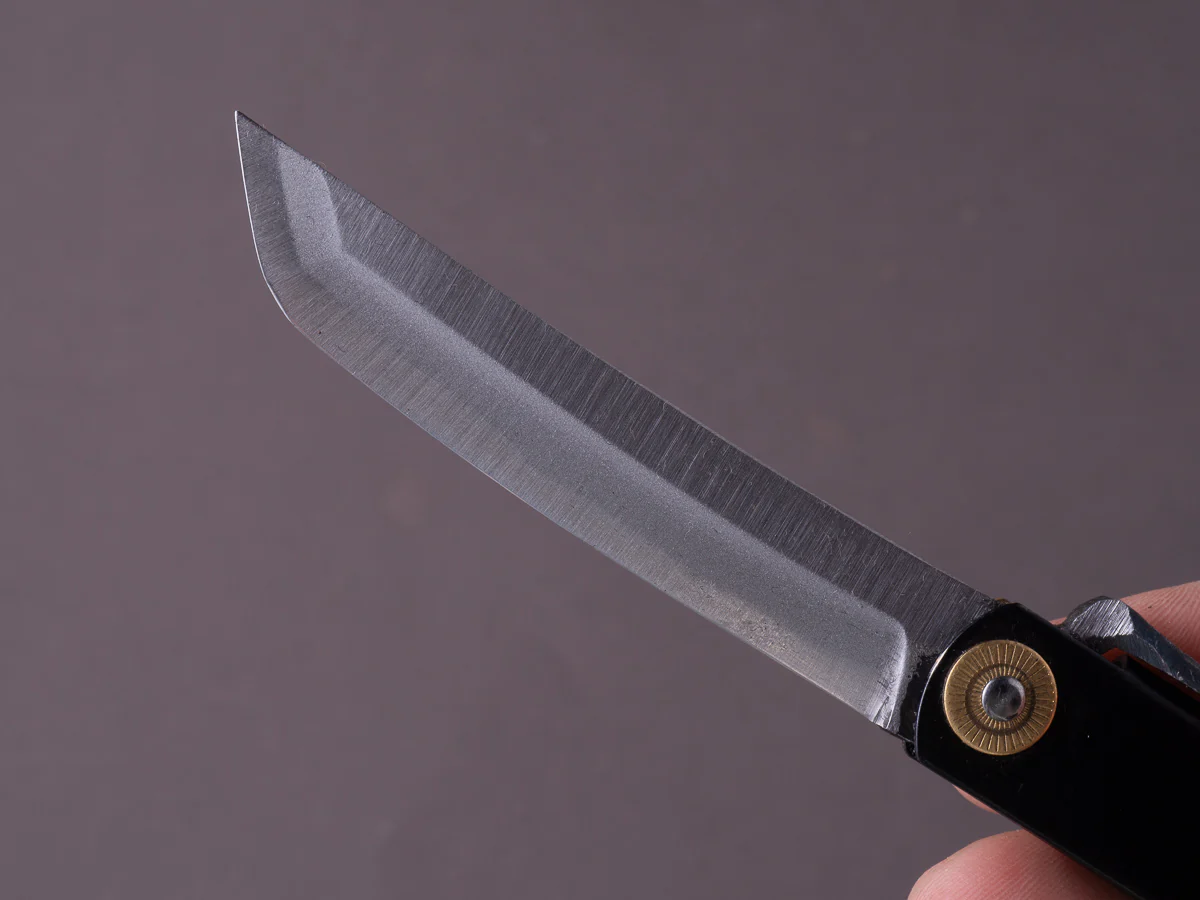 Higonokami - Folding/Pocket Knife - White #2 - 75mm - Sakimaru Higonokami - Black Brass Handle - Image 7