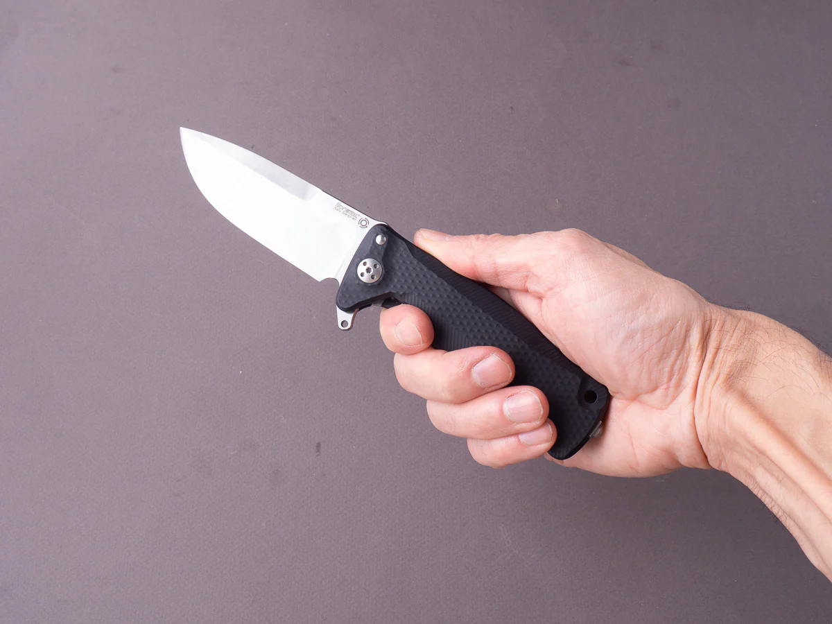 lionSTEEL - SOLID Folding Knife - SR11 - Sleipner - 90mm - Black Aluminum - Image 6