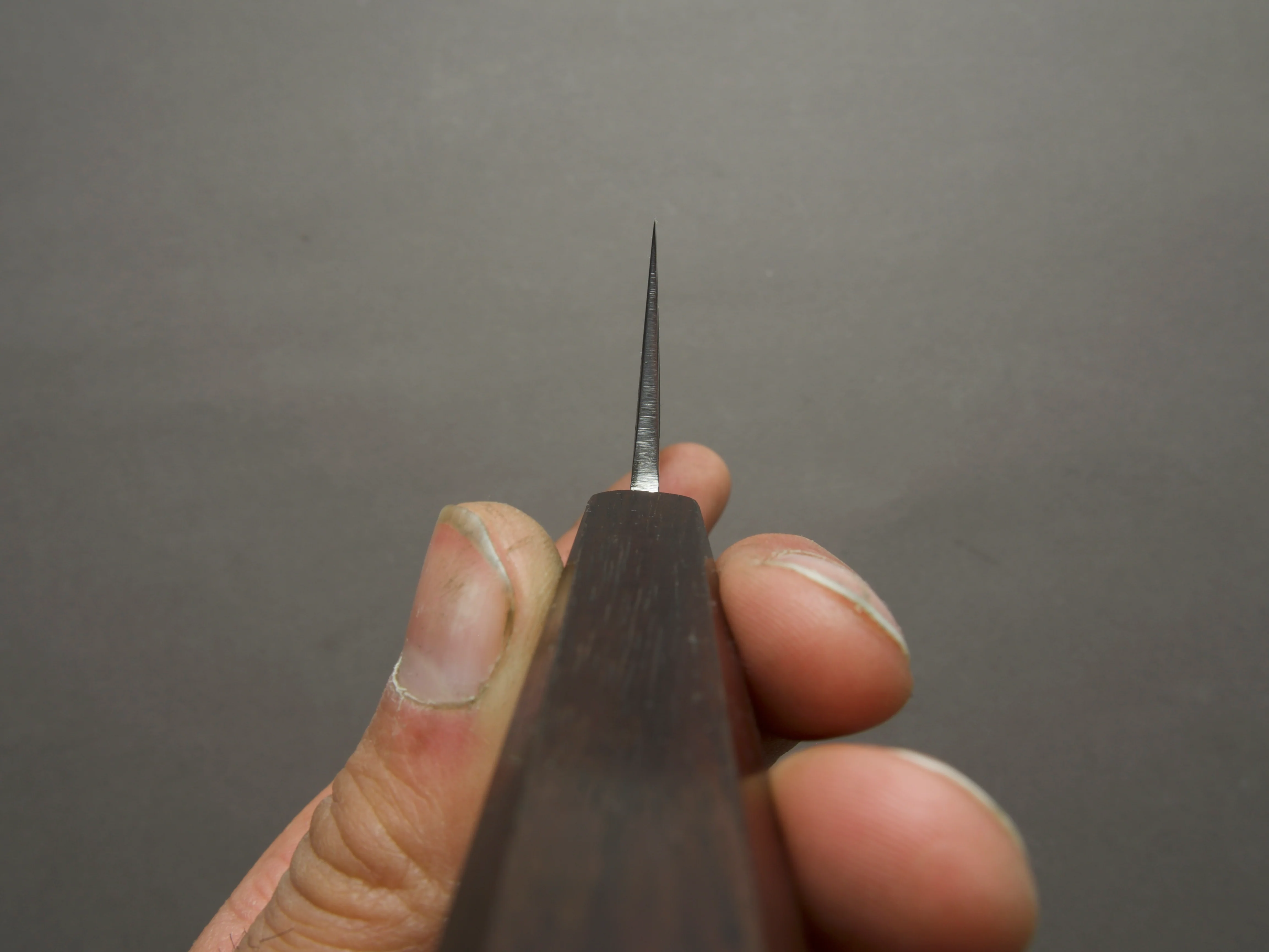 Soma - 80CRV2 Carbon - Kurouchi - Petty Santoku - Walnut Handle * Serialized * - Image 4