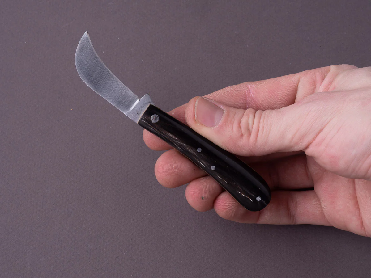 Coursolle - Mushroom Knife - Serpette - 75mm Buis - Black Horn - Image 4