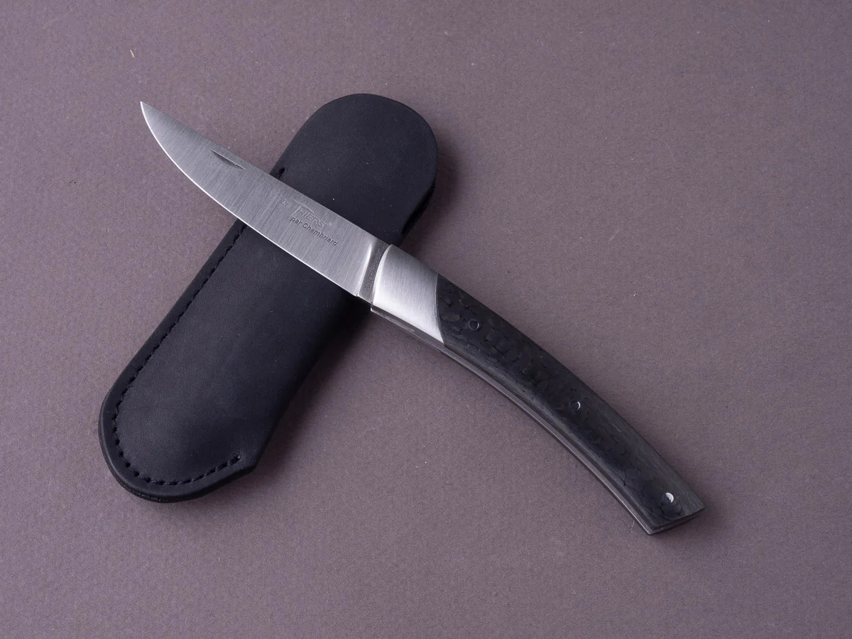 Coutellerie Chambriard - Folding Knife - Le Thiers "Compact" - Slip Joint - 70mm - Carbon Fiber Handle