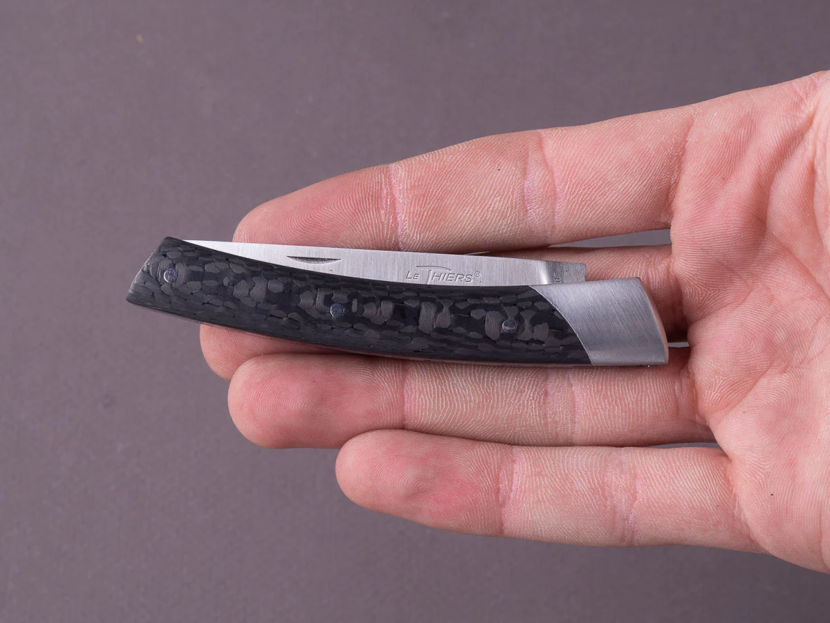 Coutellerie Chambriard - Folding Knife - Le Thiers "Compact" - Slip Joint - 70mm - Carbon Fiber Handle - Image 6