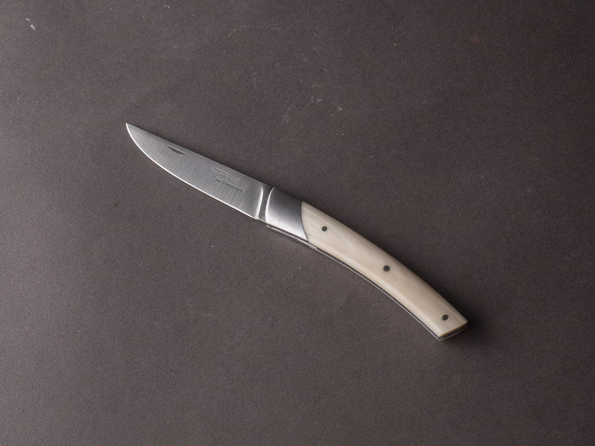 Coutellerie Chambriard - Folding Knife - Le Thiers "Compact" - Slip Joint - 70mm - Horn Handle