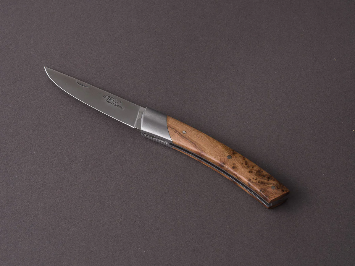 Coutellerie Chambriard - Folding Knife - Le Thiers "Compact" - Slip Joint - 70mm - Juniper Wood Handle - Image 3