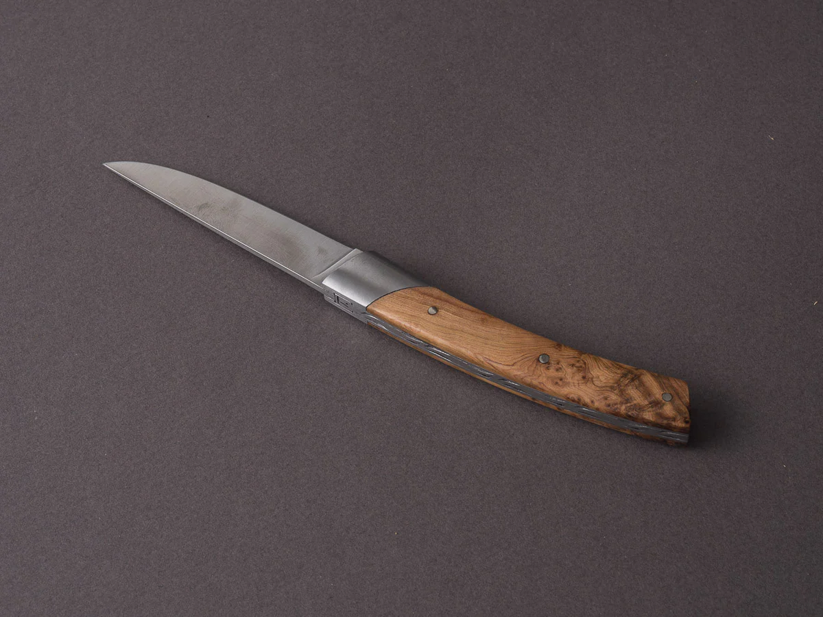 Coutellerie Chambriard - Folding Knife - Le Thiers "Compact" - Slip Joint - 70mm - Juniper Wood Handle - Image 5