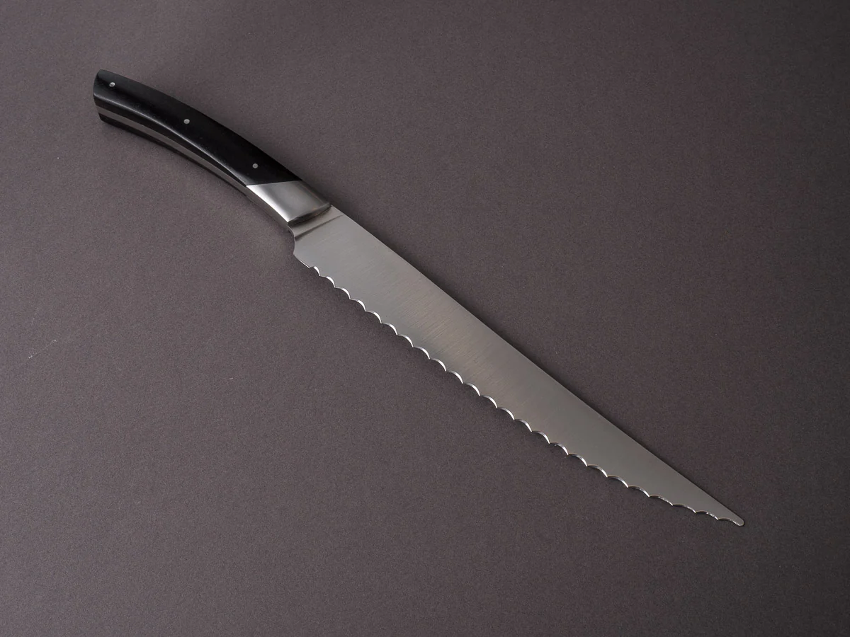 Coutellerie Chambriard - Le Thiers - Grand Gourmet - 8" Bread Knife - Ebony Handle - Image 2