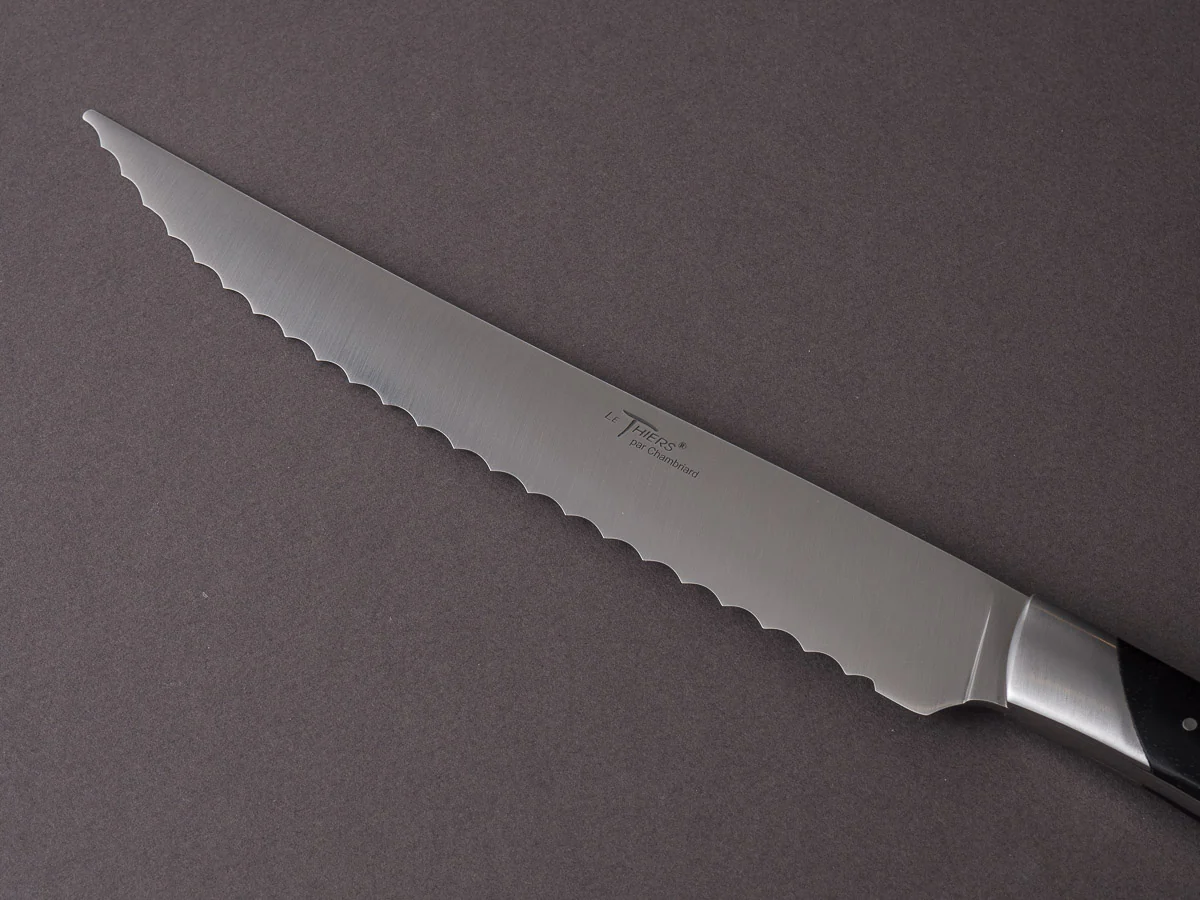 Coutellerie Chambriard - Le Thiers - Grand Gourmet - 8" Bread Knife - Ebony Handle - Image 4