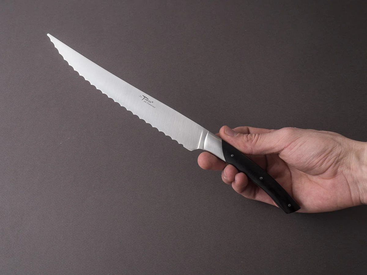 Coutellerie Chambriard - Le Thiers - Grand Gourmet - 8" Bread Knife - Ebony Handle - Image 8