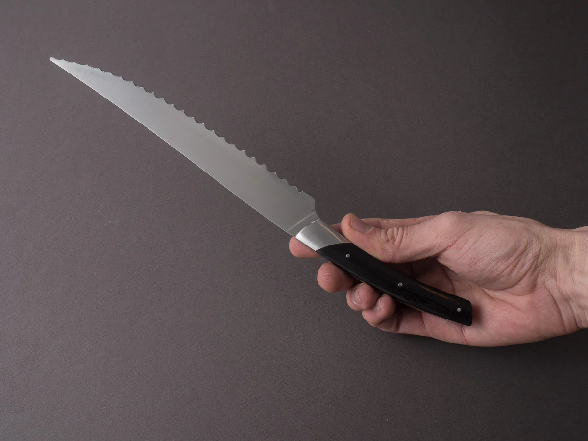 Coutellerie Chambriard - Le Thiers - Grand Gourmet - 8" Bread Knife - Ebony Handle - Image 9