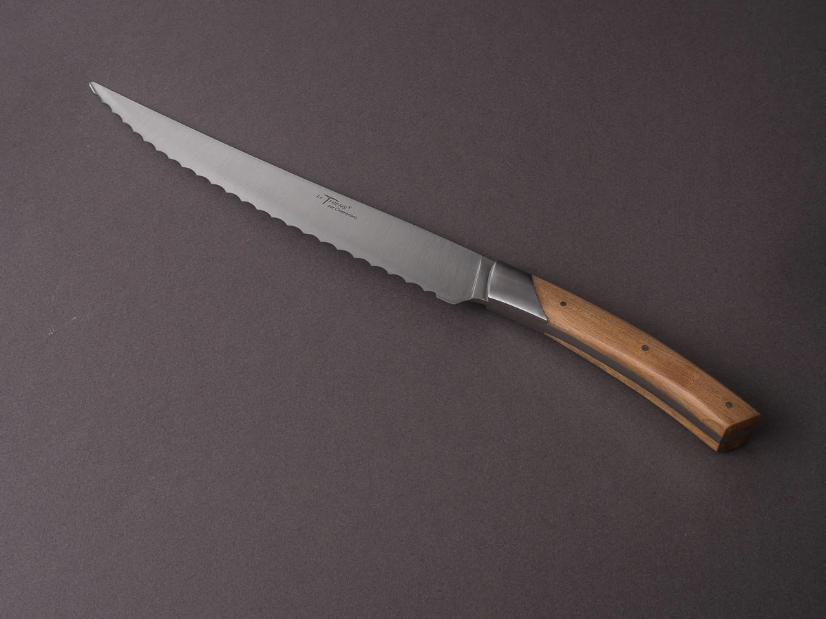 Coutellerie Chambriard - Le Thiers - Grand Gourmet - 8" Bread Knife - Juniper Handle