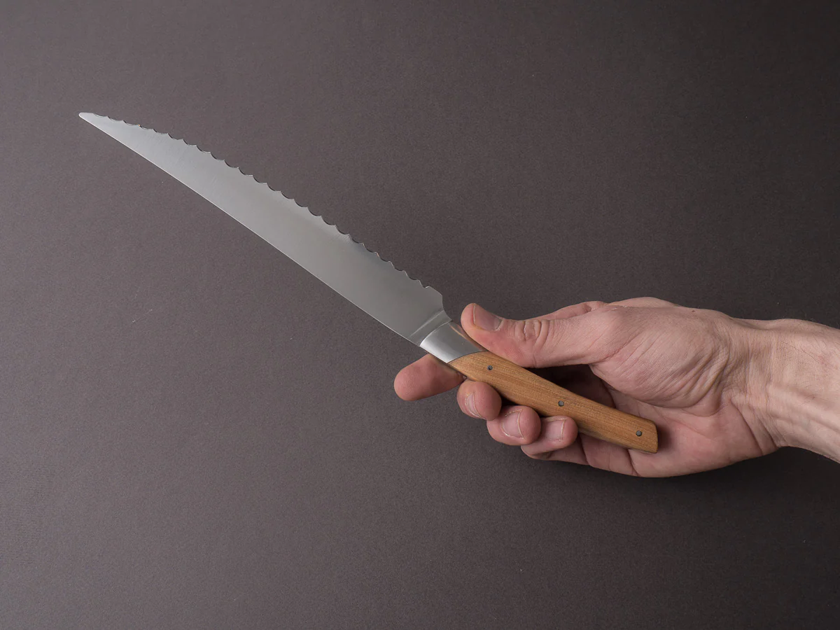 Coutellerie Chambriard - Le Thiers - Grand Gourmet - 8" Bread Knife - Juniper Handle - Image 10