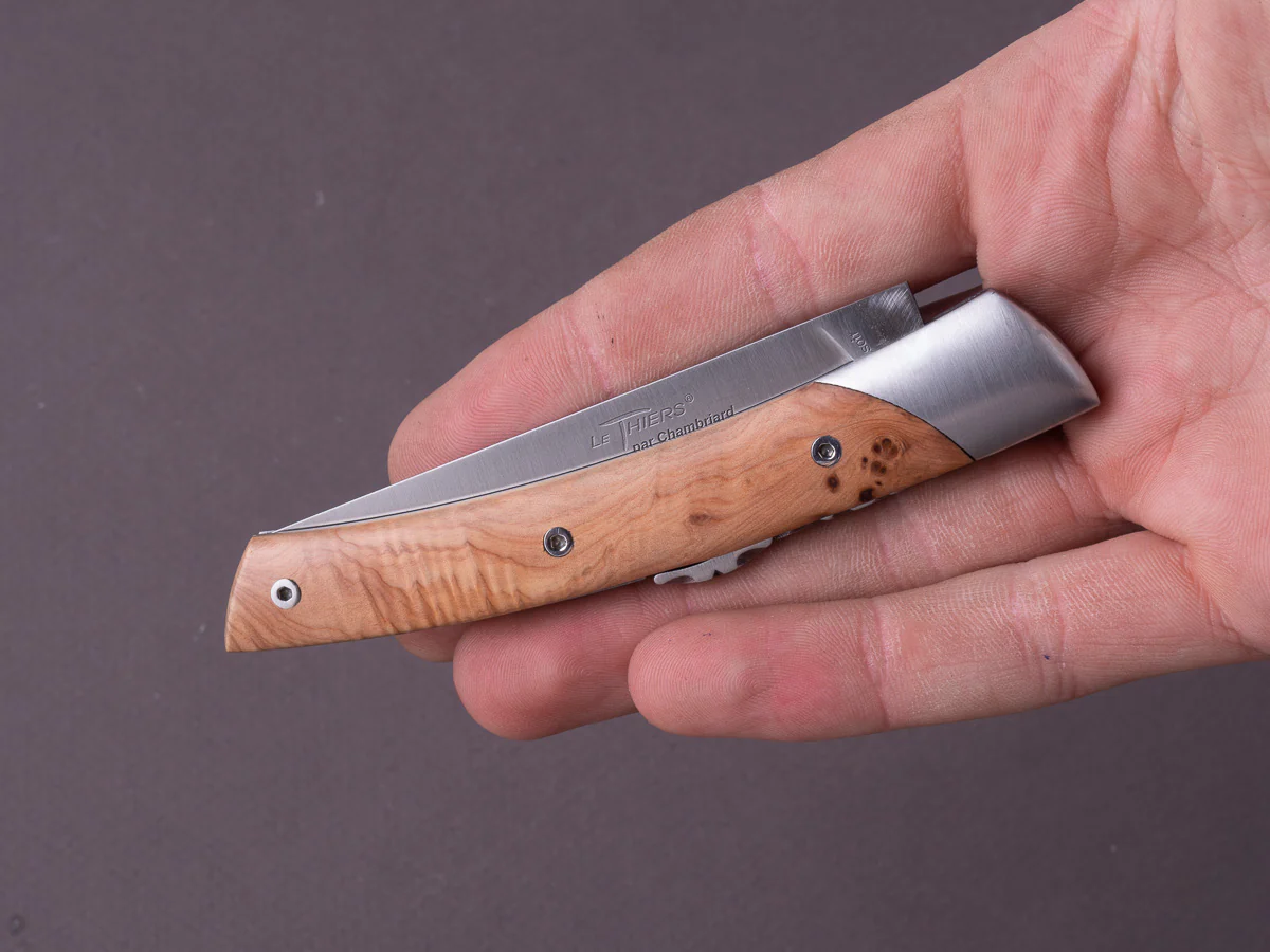 Coutellerie Chambriard - Folding Knife - Le Thiers "Mi-Jo" - Lock Back - 80mm - Juniper Handle - Image 3
