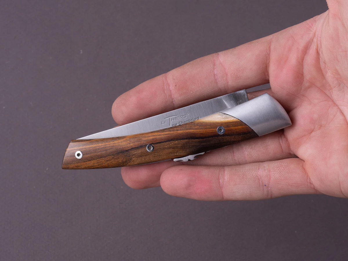Coutellerie Chambriard - Folding Knife - Le Thiers "Mi-Jo" - Lock Back - 80mm - Pistachio Wood Handle - Image 2