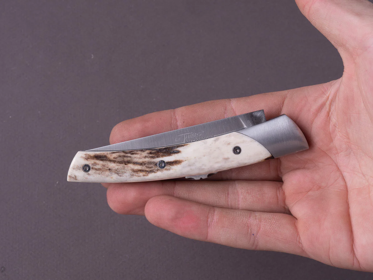 Coutellerie Chambriard - Folding Knife - Le Thiers "Mi-Jo" - Lock Back - 80mm - Stag Horn Handle - Image 7
