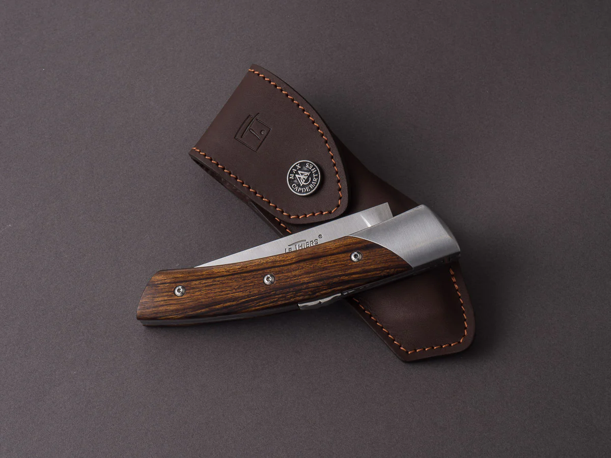 Coutellerie Chambriard - Le Thiers "Trappeur" - Folding Knife - Arizona Desert Ironwood Handle - Button Lock