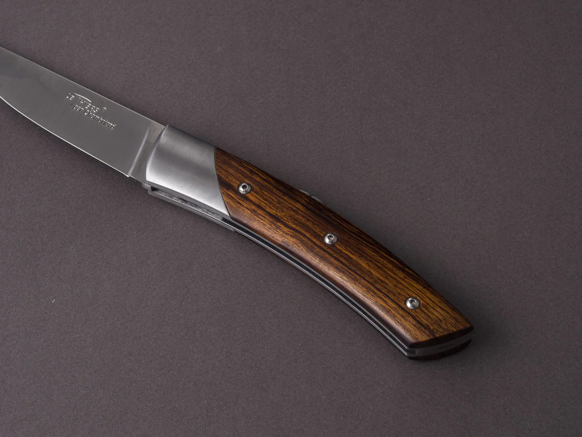 Coutellerie Chambriard - Le Thiers "Trappeur" - Folding Knife - Arizona Desert Ironwood Handle - Button Lock - Image 3